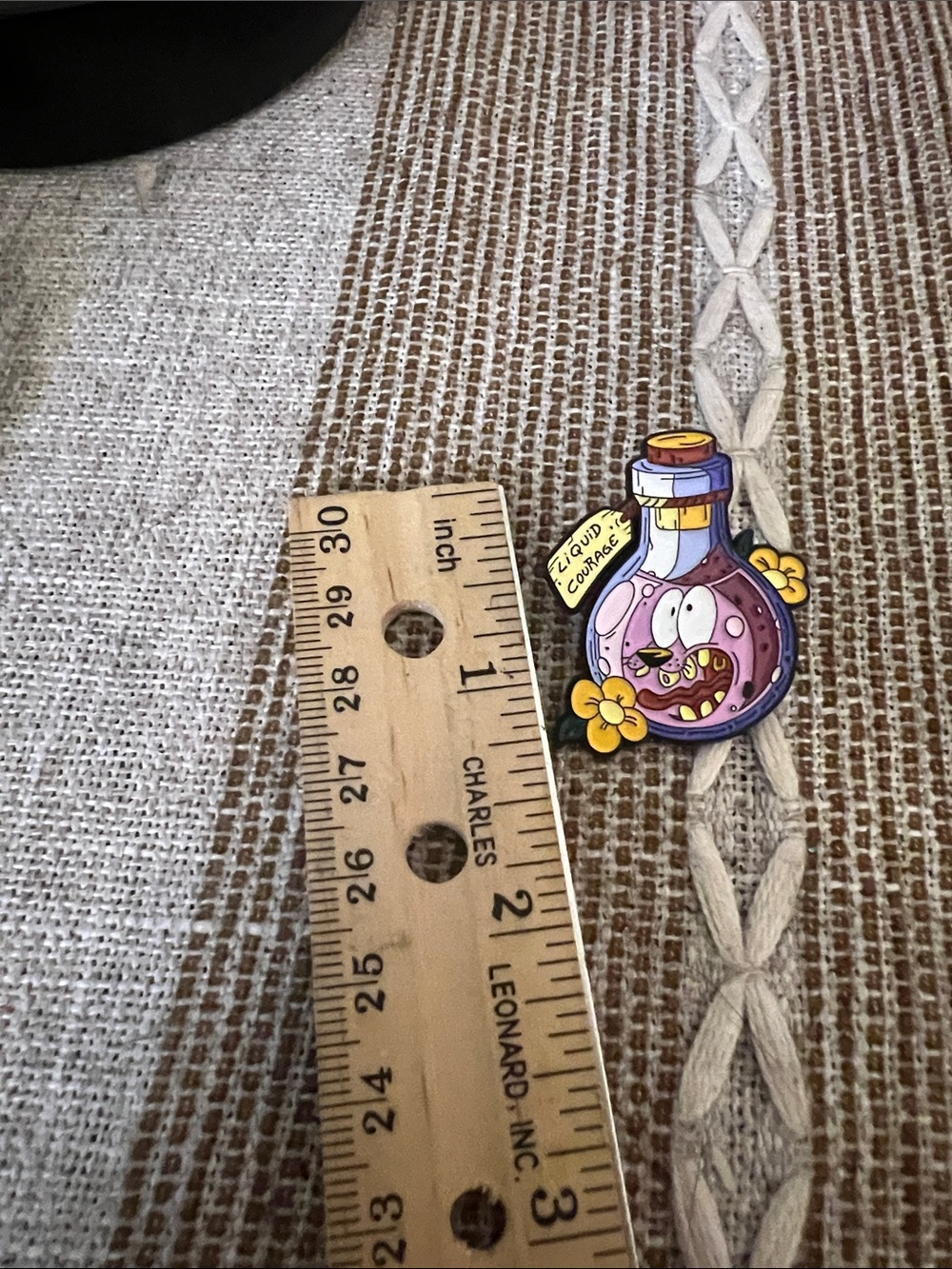 Courage enamel pin